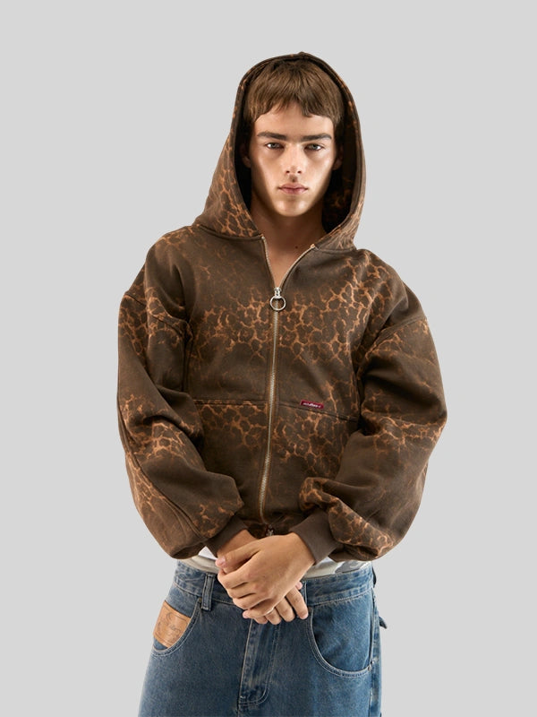 Scuffers Leopard Zipper Hoodie