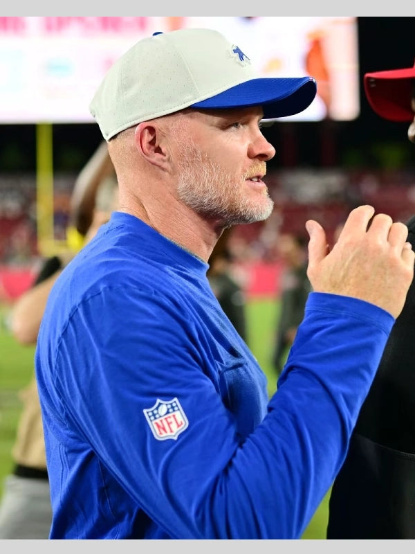 Sean McDermott Buffalo Bills Blue Sweatshirt