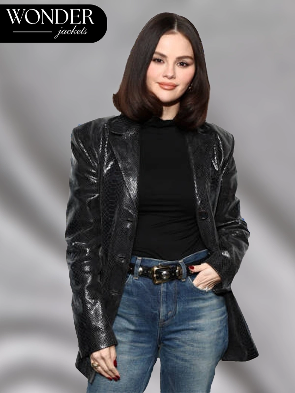 Selena Gomez Black Leather Jacket