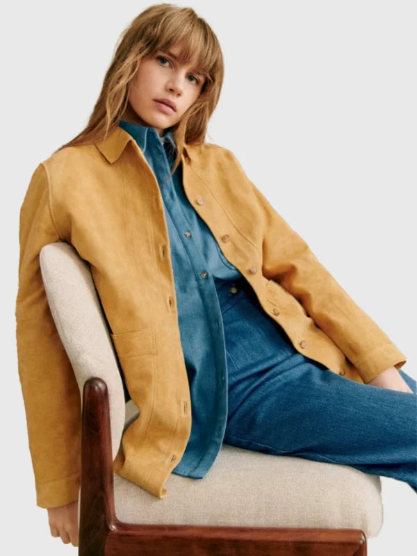 Sezane Will Jacket Suede