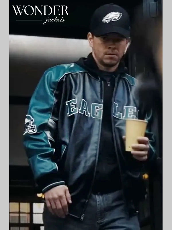 Shooter Mark Wahlberg Eagles Leather Jacket