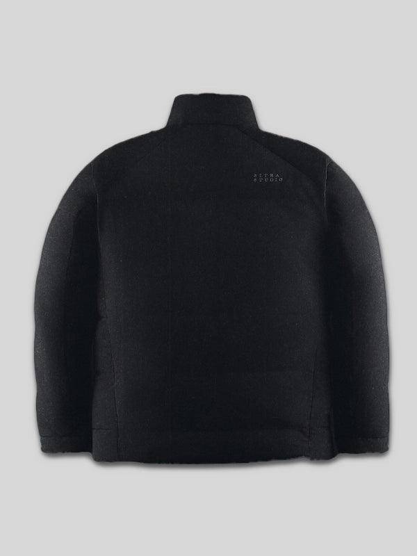 Sitka Studio Black Hooded Puffer Jacket