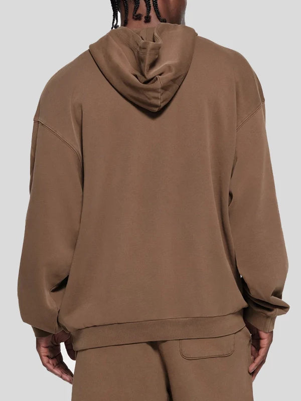 Skims Mens Relaxed Hoodie Brown