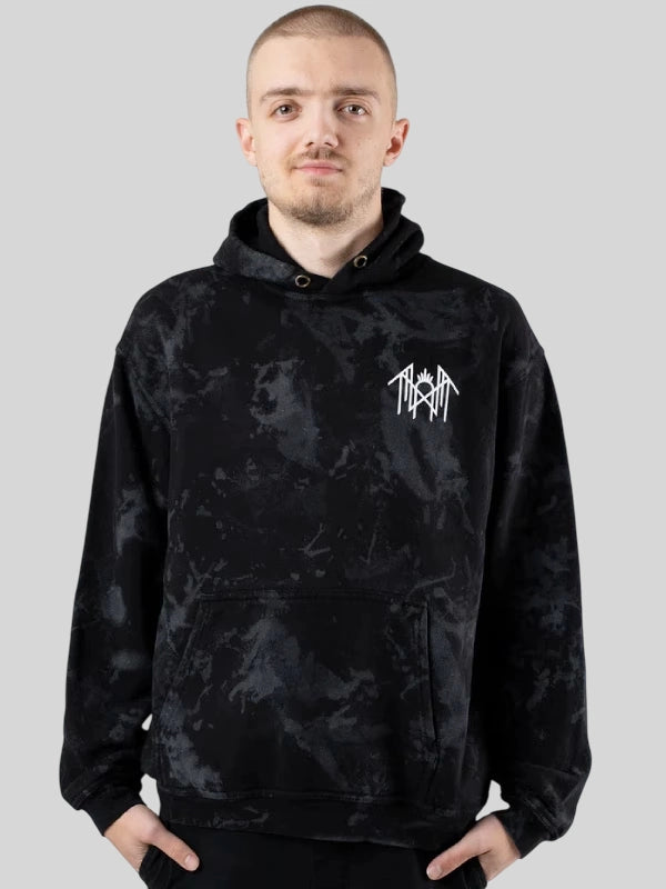 Sleep Token Reaper Angel Grey Black Tie Dye Hoodie