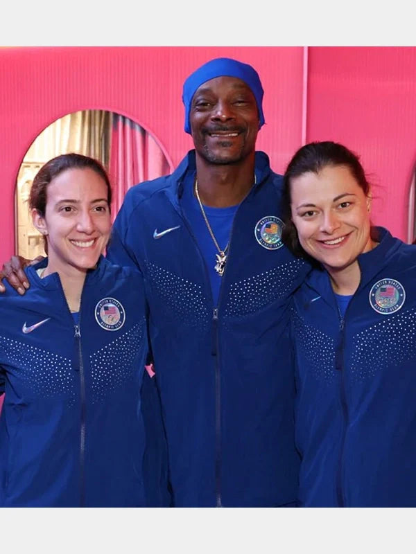 Snoop Dogg Team USA Medal Ceremony Blue Jacket