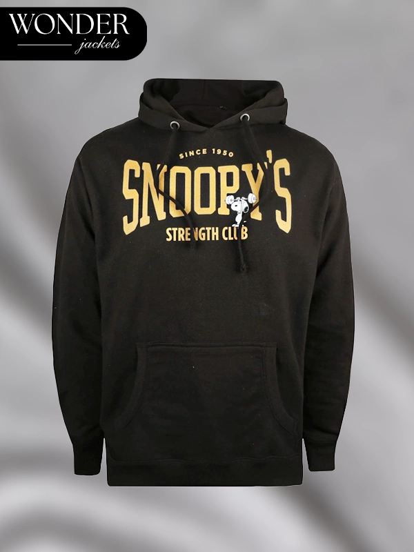 Snoopy Gym Black Hoodie