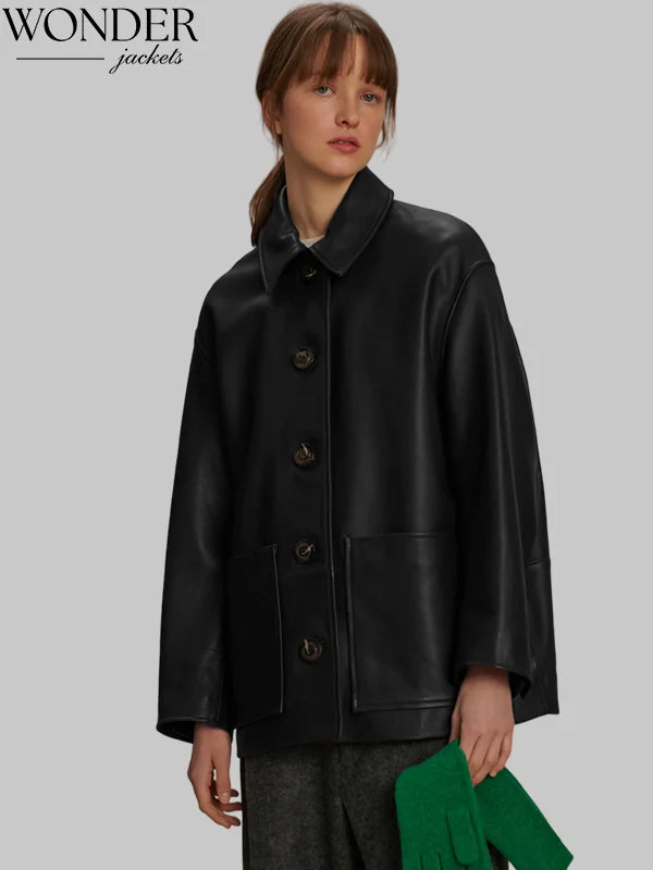 Soeur Vincenzo Black Leather Jacket