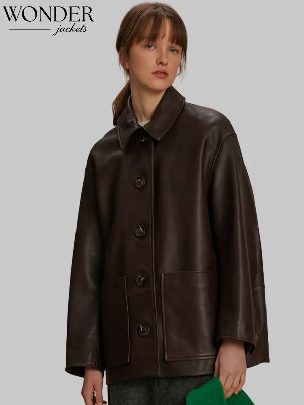 Soeur Vincenzo Leather Jacket Brown