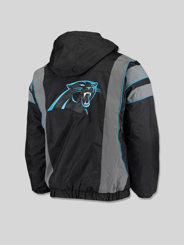 Starter Carolina Panthers Black Half-Zip Gridiron Jacket