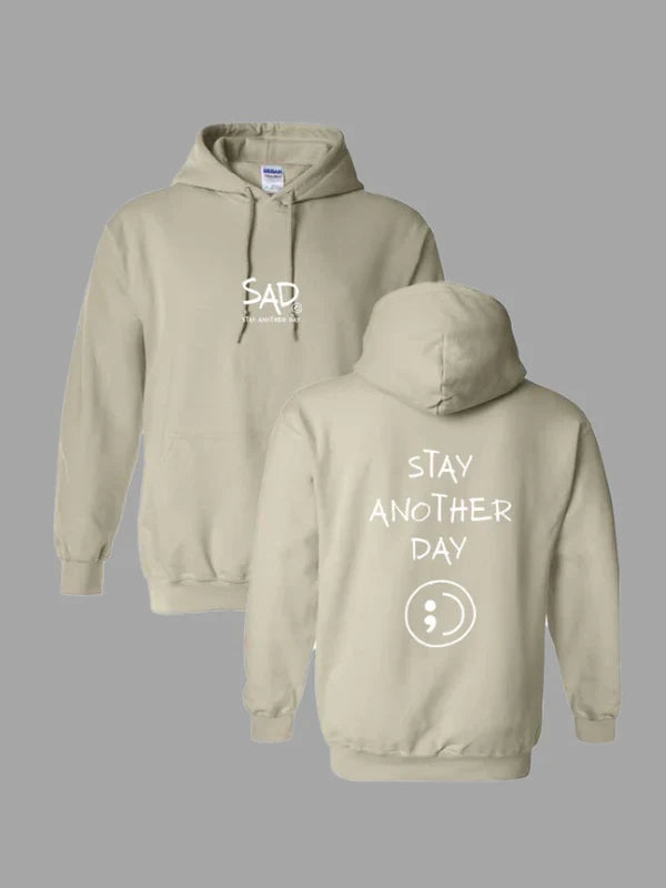 Stay Another Day Hoodie Beige