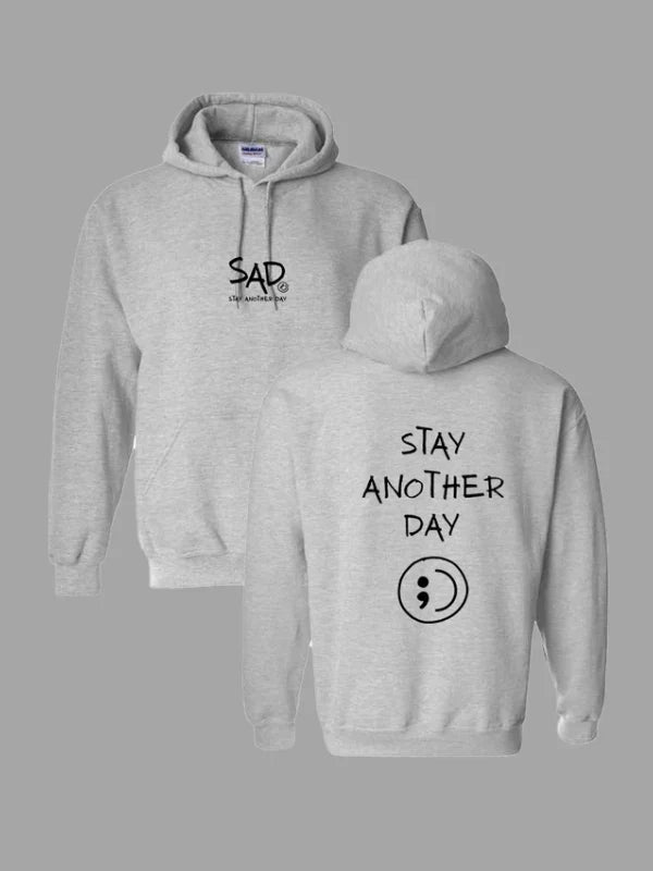 Stay Another Day Hoodie Grey