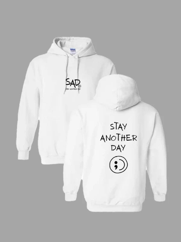 Stay Another Day Hoodie White