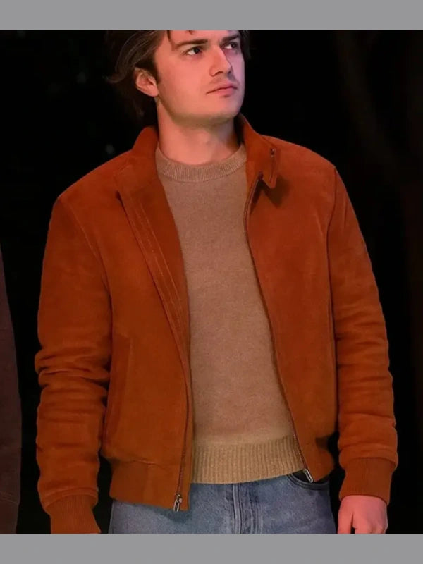 Steve Harrington Stranger Things S05 Joe Keery Brown Jacket