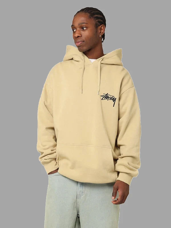 Stussy 8 BALL Chenille Khaki Hoodie