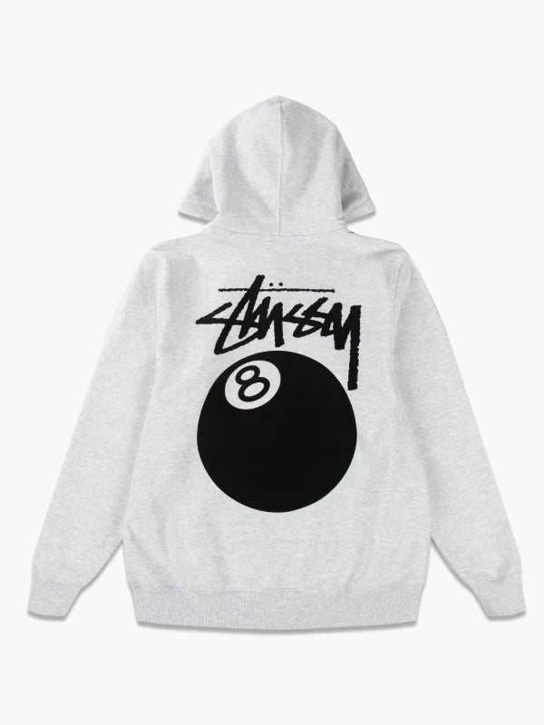 Stussy 8 Ball Grey Hoodie