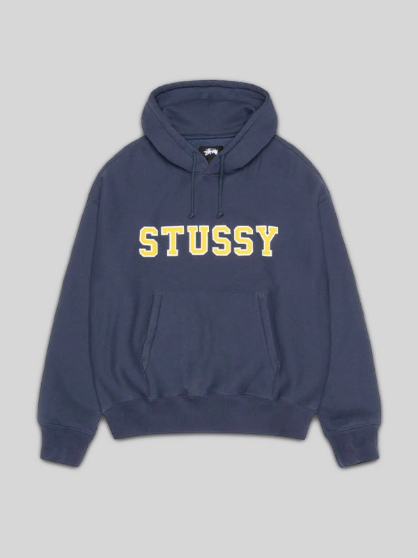 Stussy Felt Applique Blue Hoodie