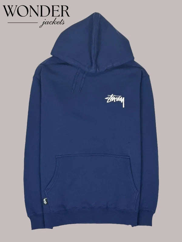 Stussy Fuzzy Dice Fleece Blue Hoodie