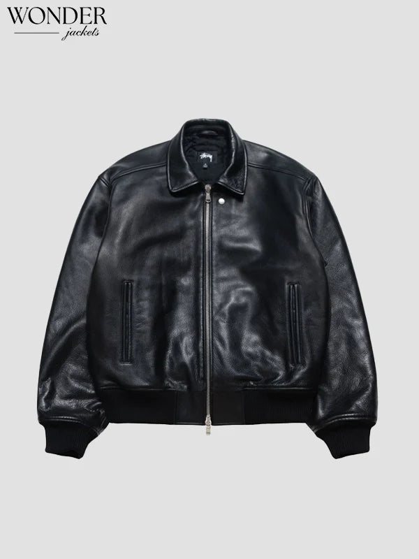 Stussy Leather Flight Jacket