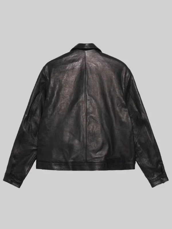 Stussy x Our Legacy Leather Jacket Back