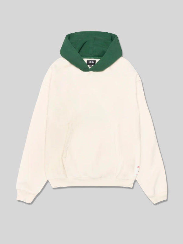 Stussy Two Tone Cream and Green Hoodie