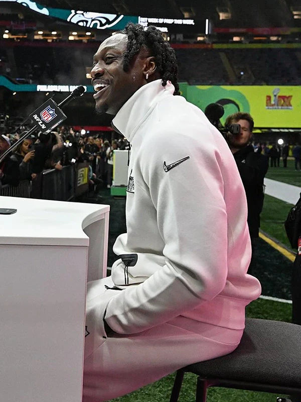 SuperBowlLIXOpeningNightEaglesNikeTechFleeceHalf-ZipJacket