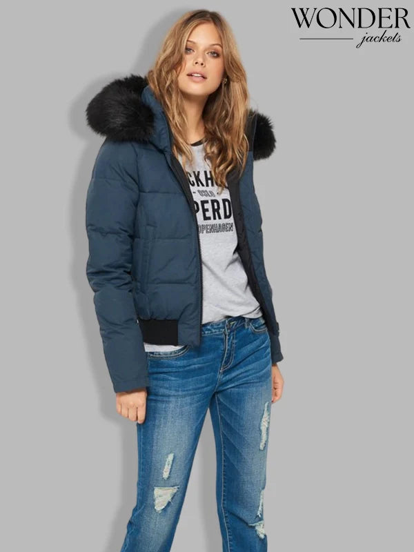 Superdry Everest Ella Blue Bomber Jacket