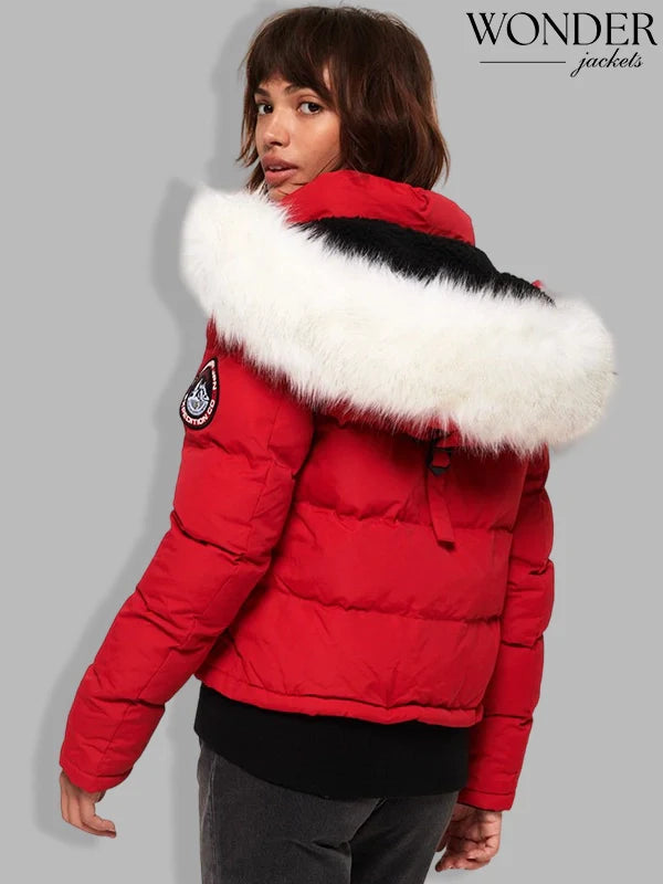 Superdry Everest Ella Red Bomber Jacket