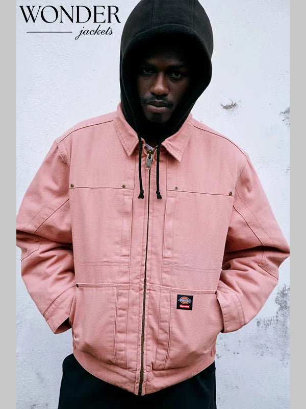 Supreme Dickies Hooded Work Jacket Pink