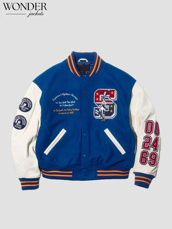 Supreme Hysteric Glamour Blue Varsity Jacket