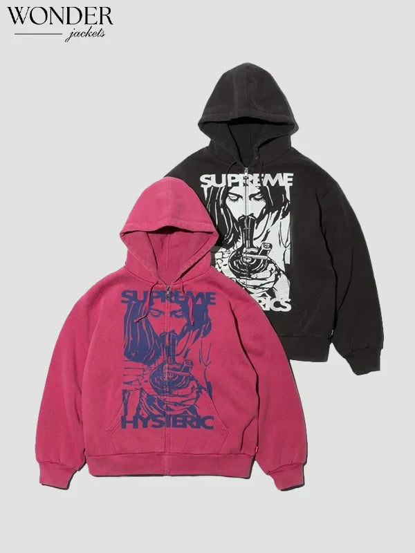 Supreme Hysteric Glamour Thermal Lined Zip Up Hooded