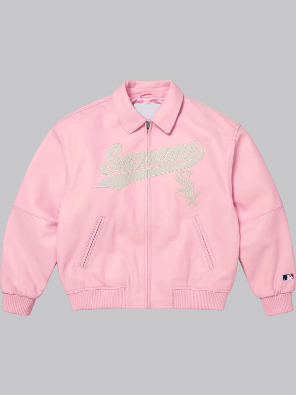 Supreme Leather Jacket Chicago White Sox