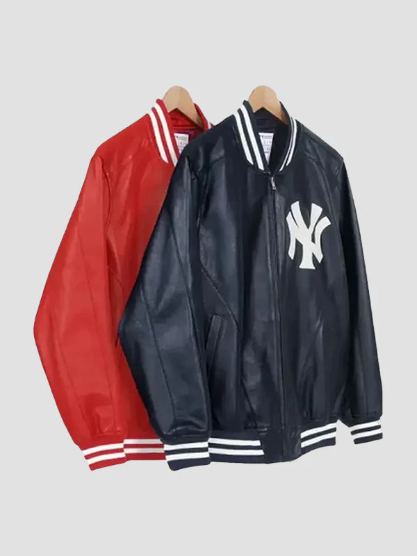 Supreme NY Yankees Varsity Leather Jacket