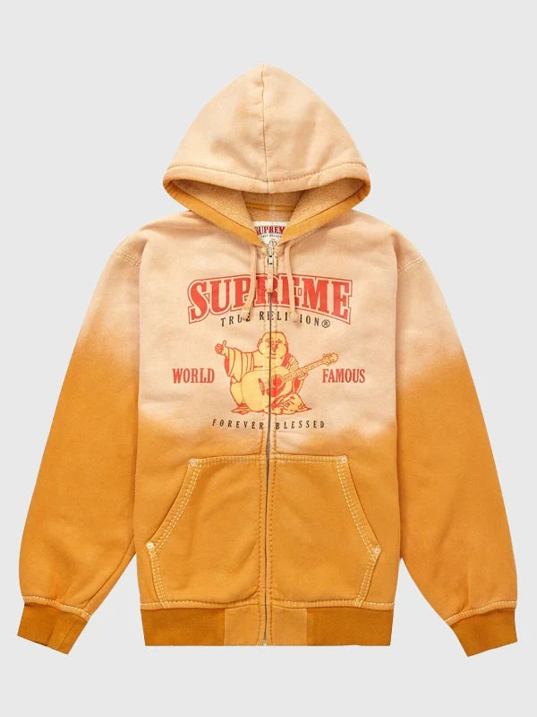 Supreme Orange True Religion Hoodie