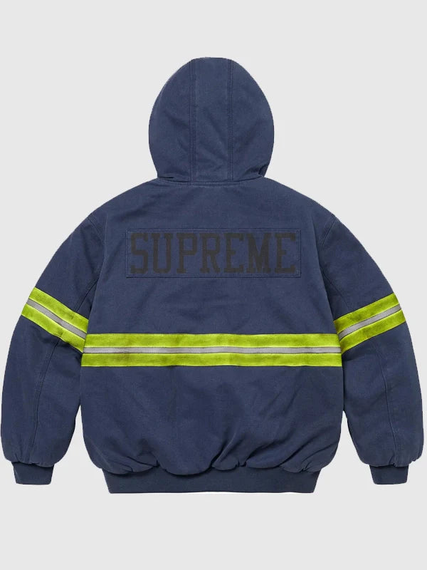 Supreme Reflective Stripe Work Jacket Blue