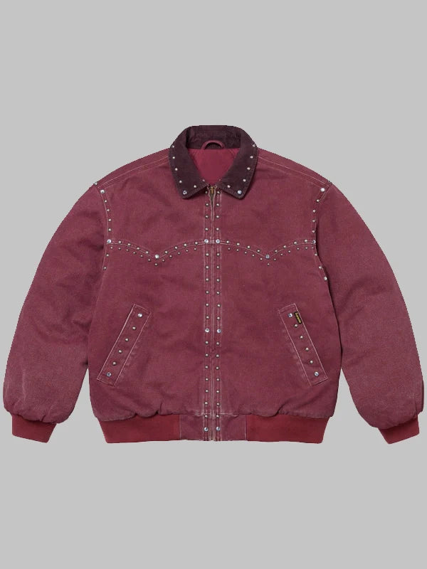 Supreme Studded Work Jacket Burgundy