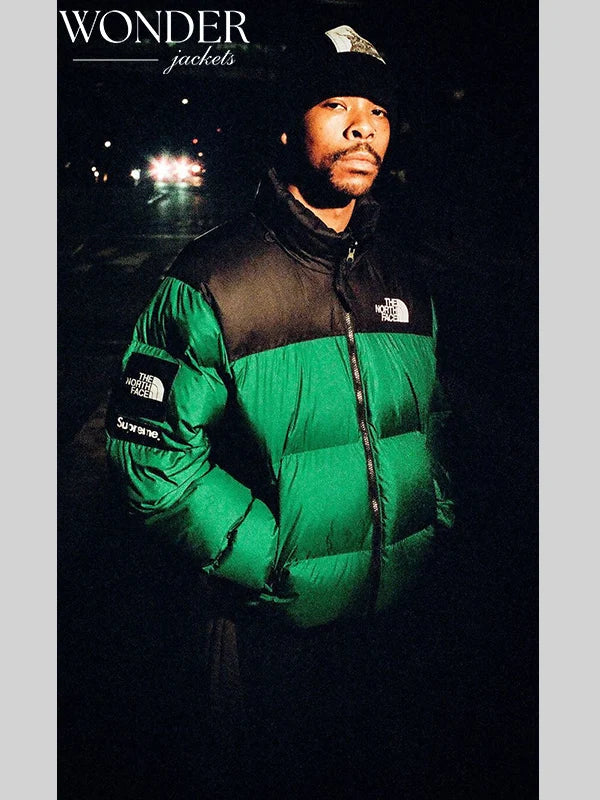 Supreme The North Face Nuptse Green Jacket