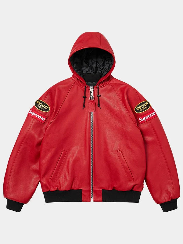 Supreme Vanson Leather Hooded Work Jacket