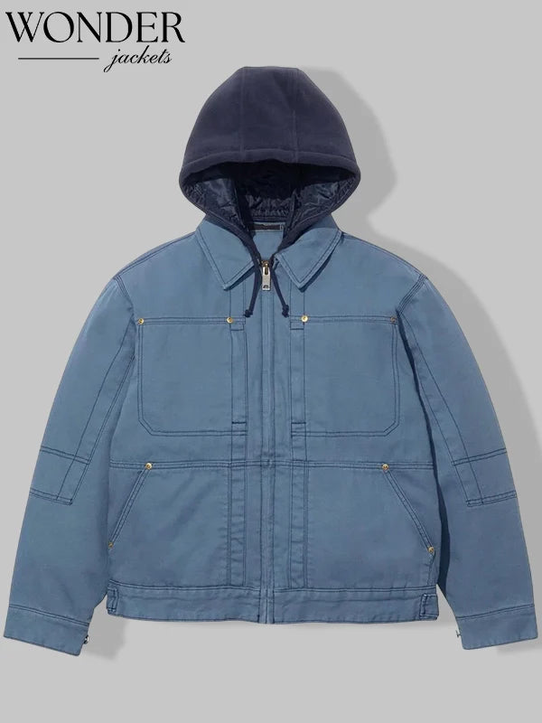 Supreme x Dickies Hooded Work Blue Jacket