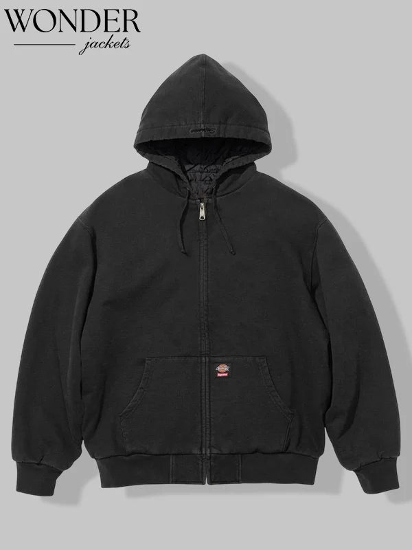 Supreme x Dickies Quilted Lined Zip-Up Hooded Sweatshirt Black