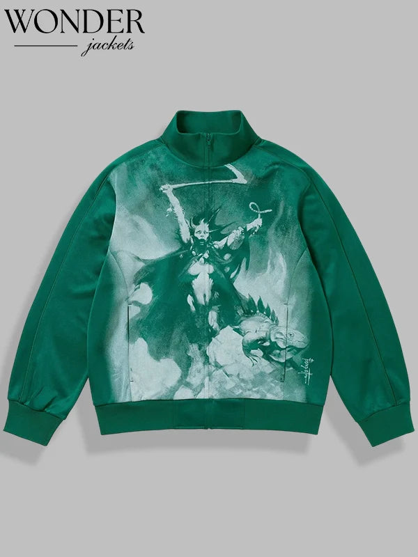 Supreme x Frazetta Green Track Jacket