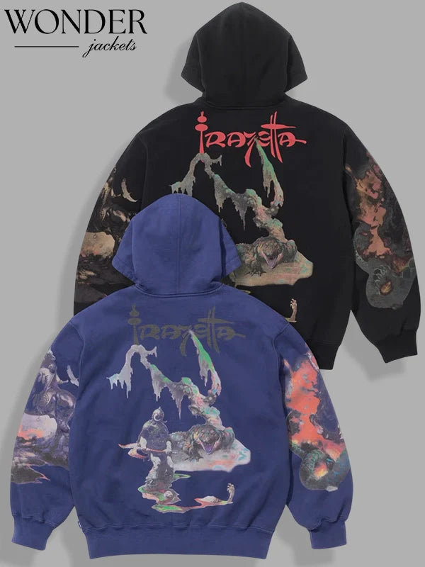 Supreme x Frazetta Zip Up Hooded Sweatshirt