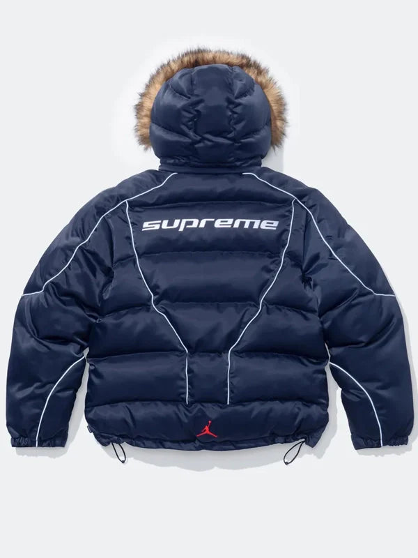 Supreme x Jordan Blue Puffer Jacket