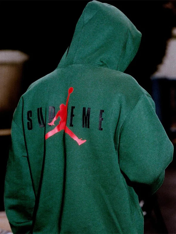 Supreme x Jordan Green Hoodie