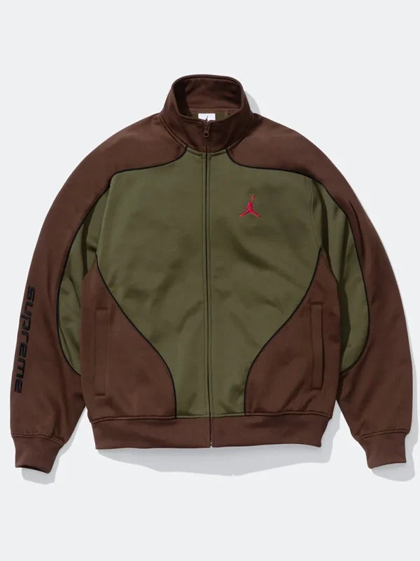 Supreme x Jordan Olive Track Jacket