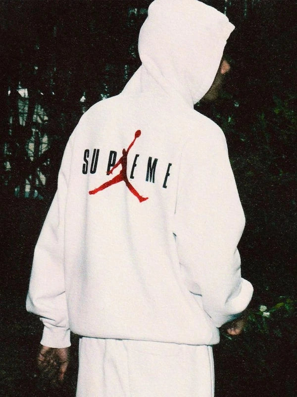 Supreme x Jordan White Hoodie