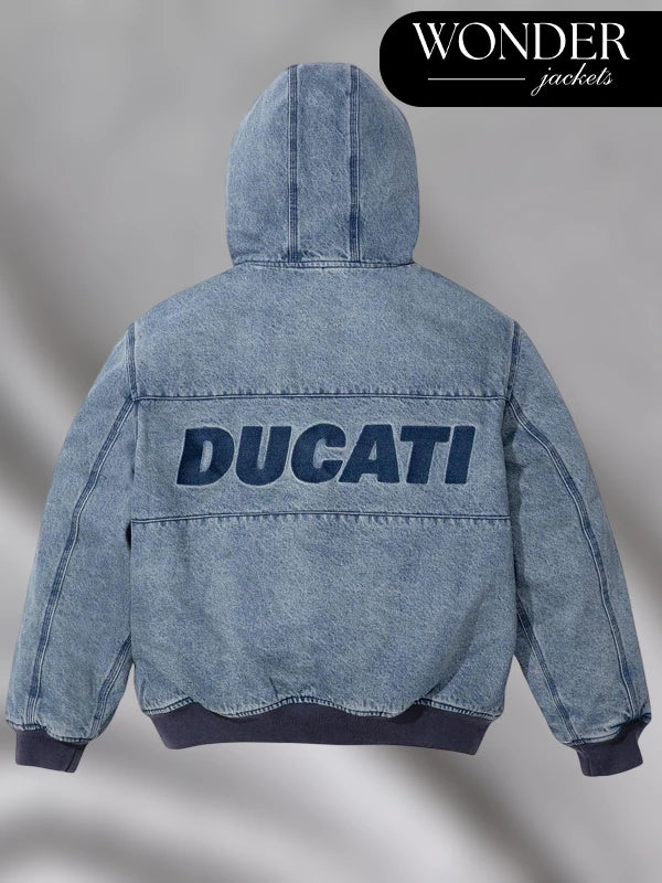 Supreme Ducati Hooded Racing Jacket Blue