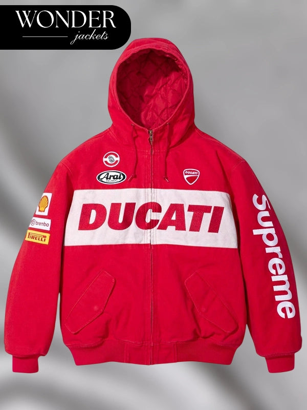 Supreme Ducati Hooded Racing Red Jacket