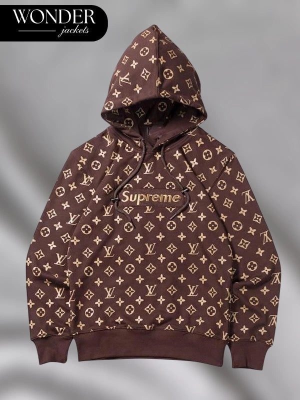 Supreme x Louis Vuitton Hoodie Brown