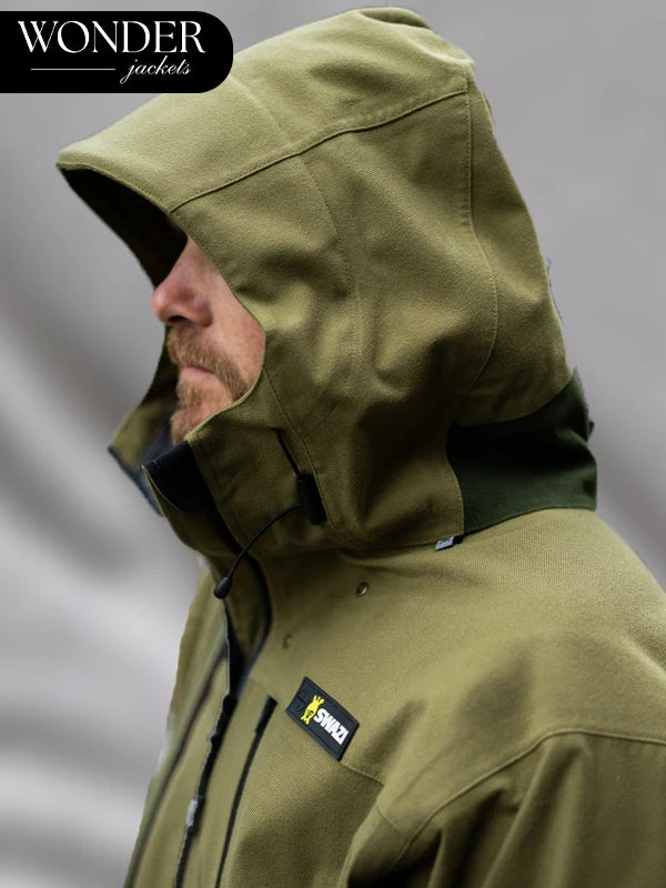 Swazi Ibex Dark Green Hooded Jacket