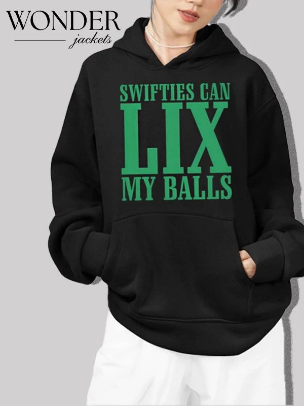 Swifties Can Lix My Balls CJ Gardner Johnson Black Hoodie